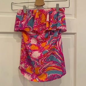 Lilly Pulitzer Strapless Top Size Medium